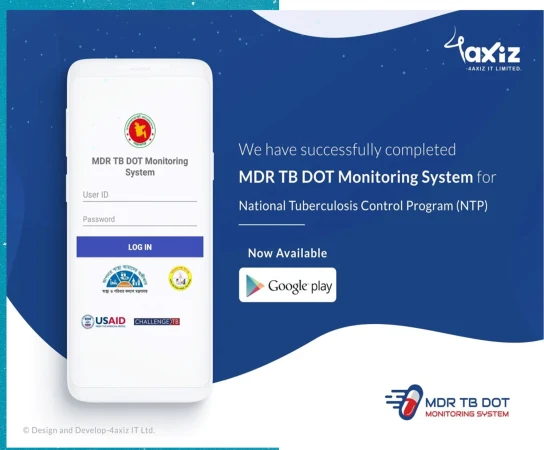 MDR TB DOT Monitoring System mobile app login screen